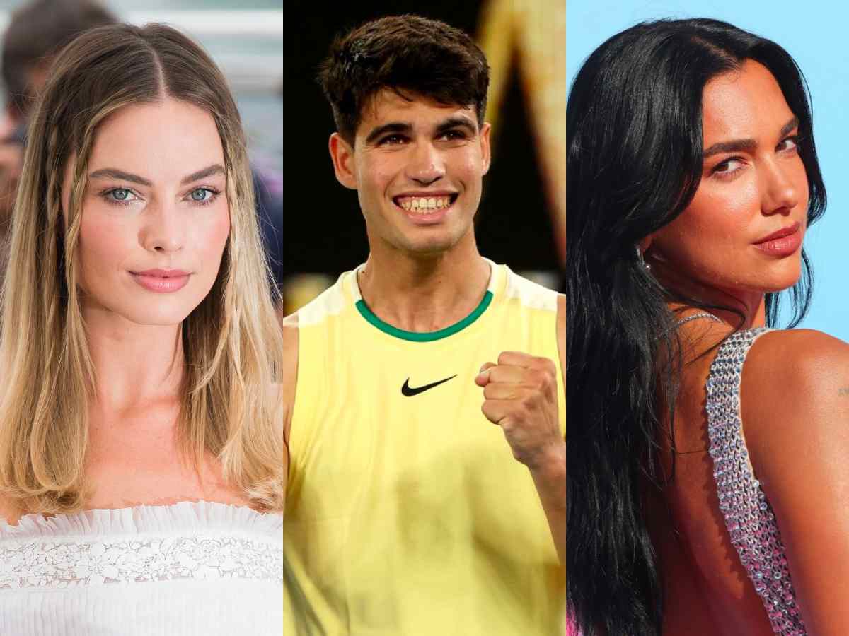 Carlos Alcaraz shyly makes celebrity crush confession as a tough choice ensues between Margot Robbie and Dua Lipa