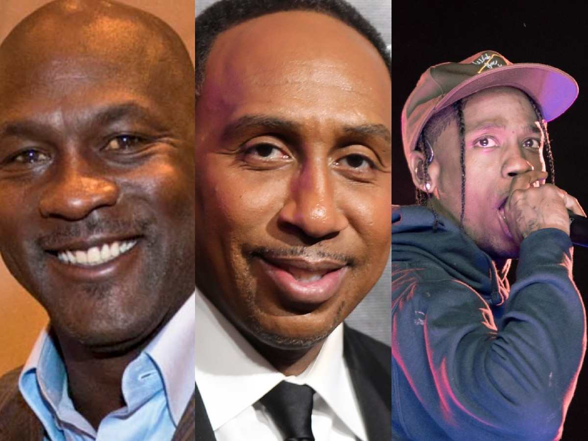 “Gambling here was crazy” – Michael Jordan, Stephen A Smith and Travis Scott sharing seats has fans in splits