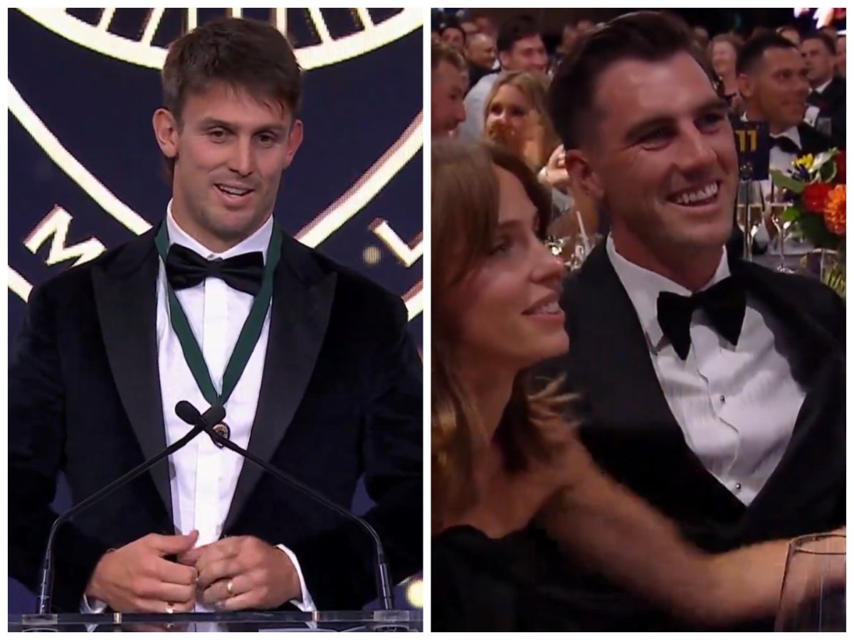 WATCH: “I’m a bit fat and I love a beer,” Mitchell Marsh gives hilarious speech as he wins the Allan Border Medal