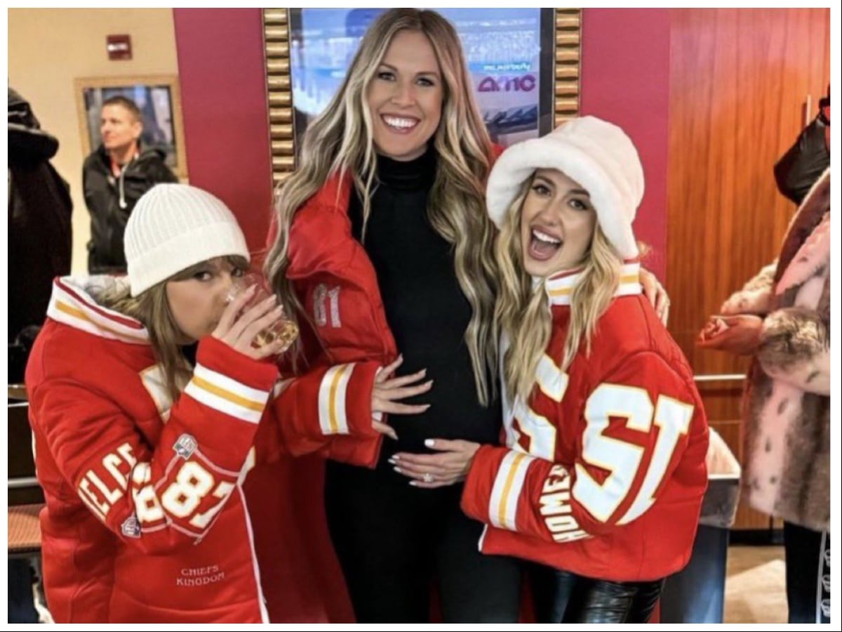 Travis Kelce’s girlfriend Taylor Swift sipping alcohol during Chiefs game quashes all fan theories of her being pregnant