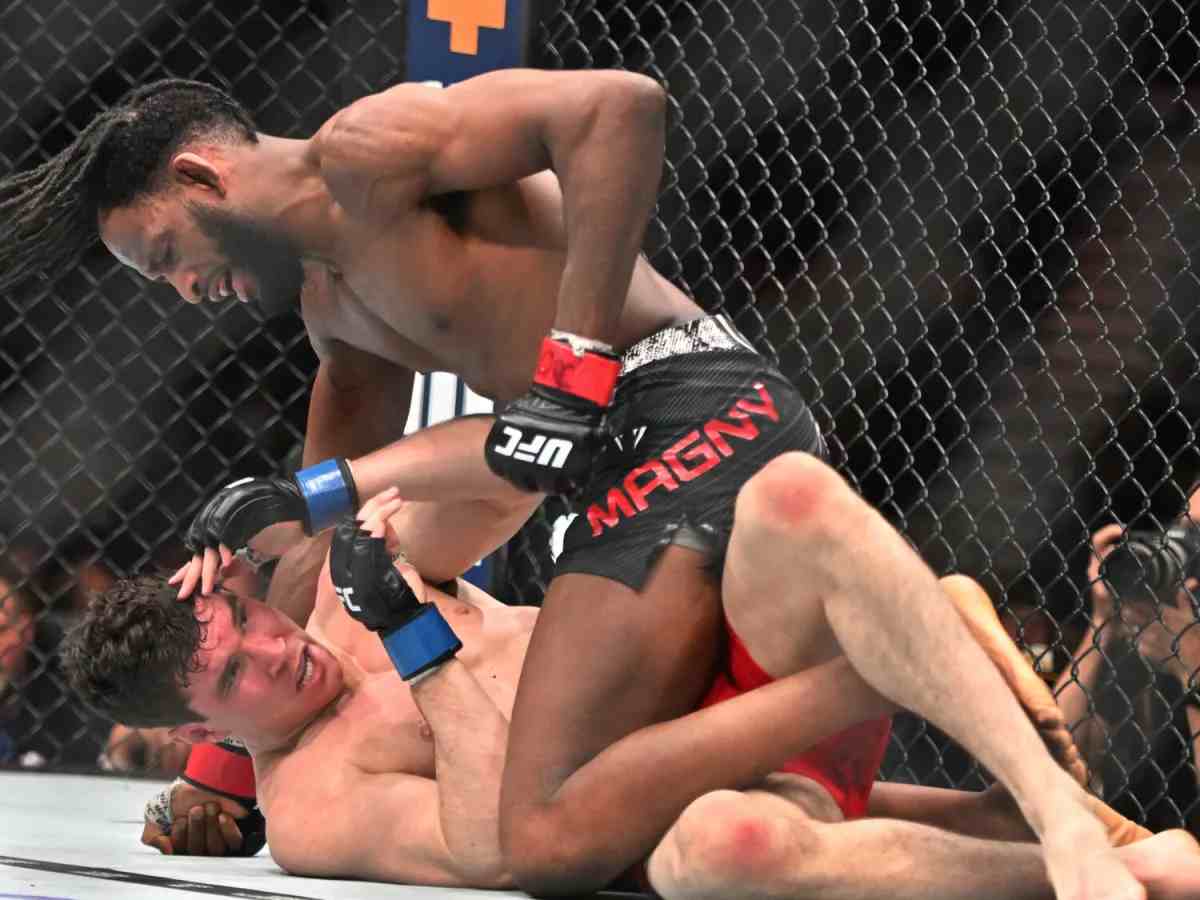 Moments before Neil Magny won the fight against Mike Malott