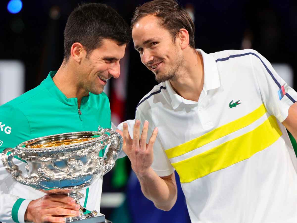 Novak Djokovic and Stefanos Tsitsipas