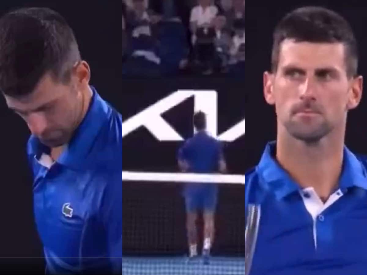 WATCH: “Bada**” Novak Djokovic silences pro-vaccination heckler at the Australian Open as he smashes a powerful ace across the court