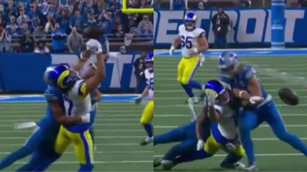 WATCH: “Lions getting away with some bulls**t!” – Referees missing another ‘obvious holding call’ on Puka Nacua on a crucial 3rd down enrages the Rams fans