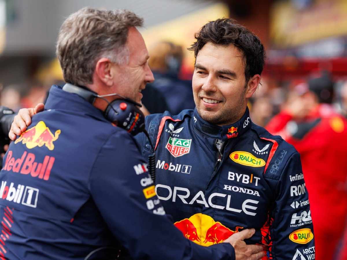 Christian Horner and Sergio Perez (Via: Imago)