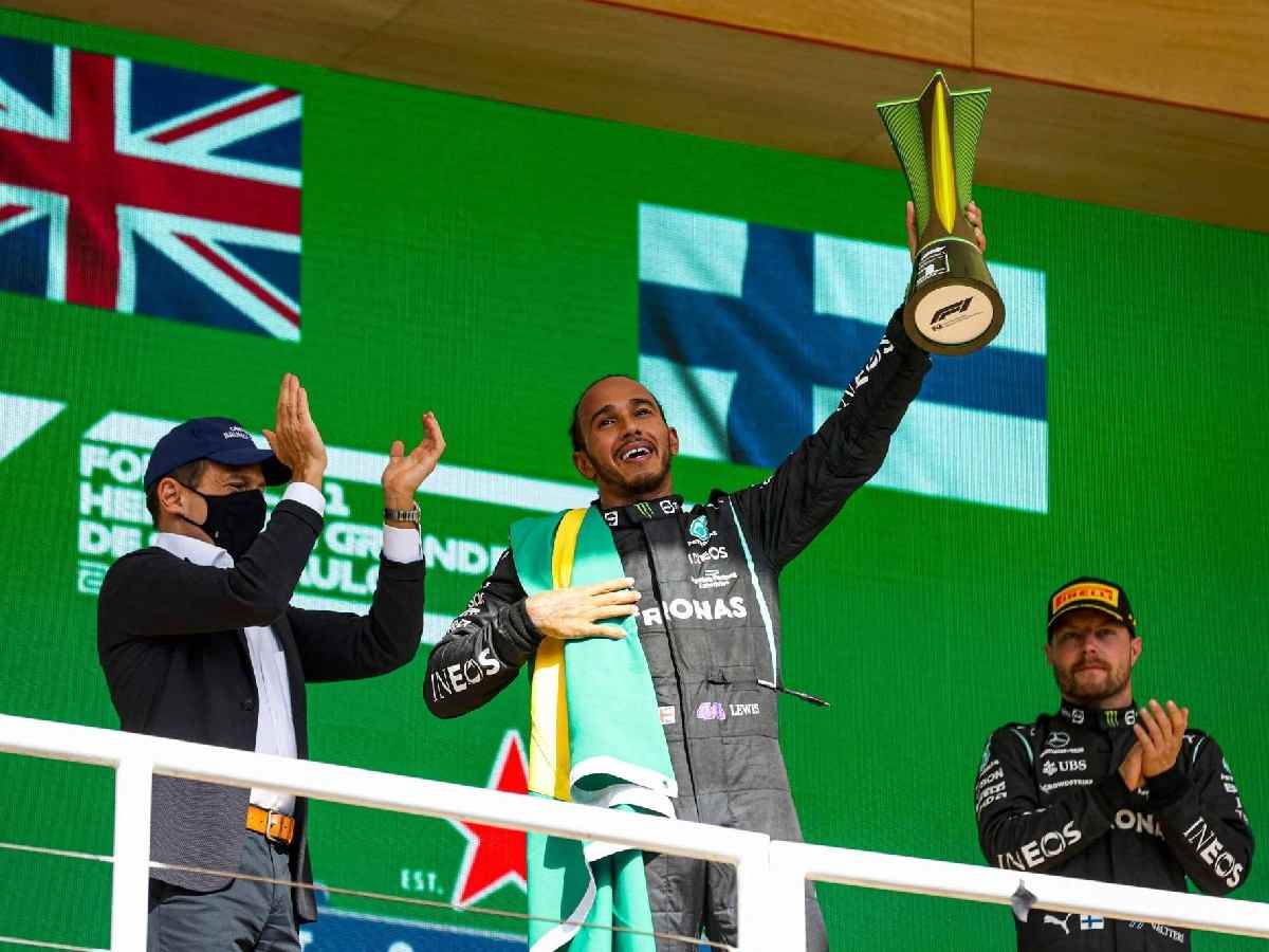 Lewis Hamilton won the 2021 Brazilian GP (via JapanTimes).