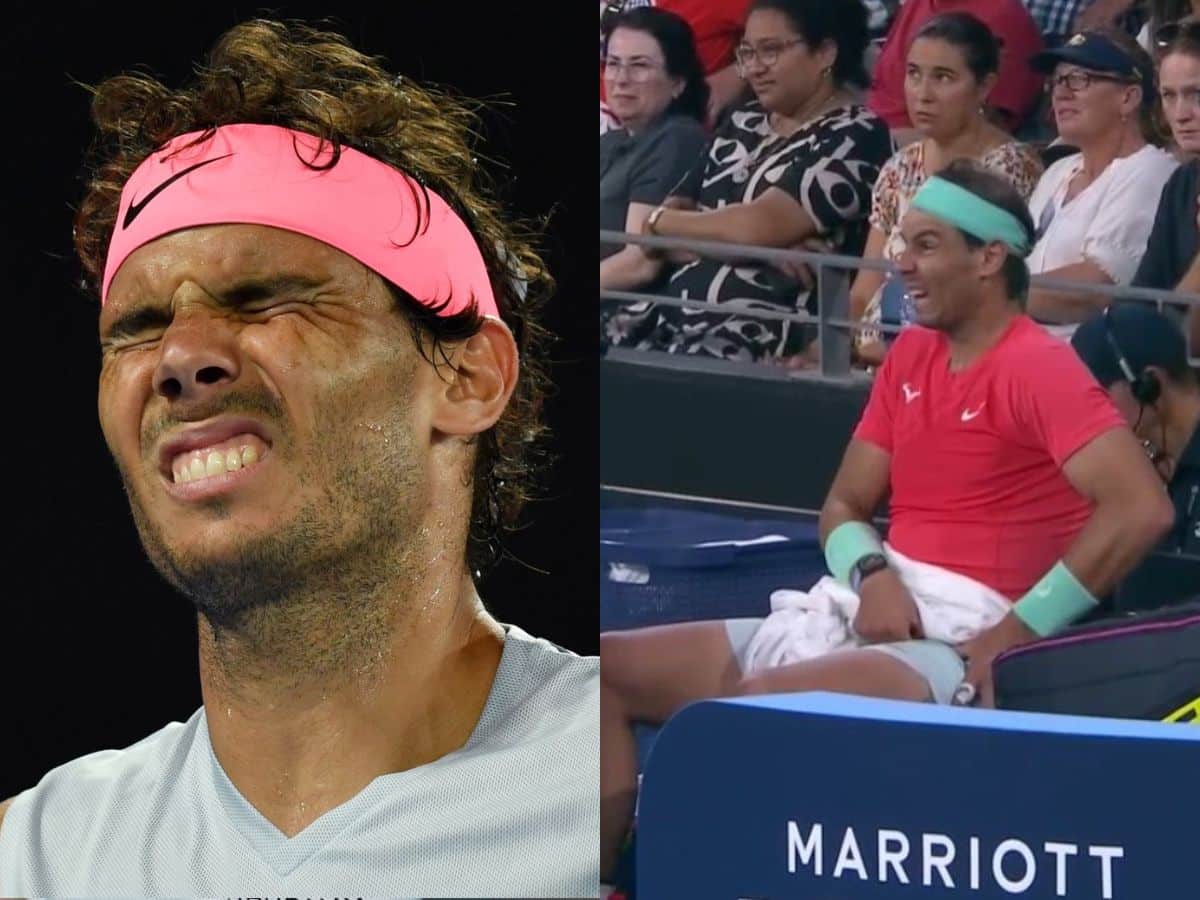 Watch: “Novak haters been real quiet since this dropped”- Rafael Nadal gives injury scrare to fans, mocked on social media for taking MTO