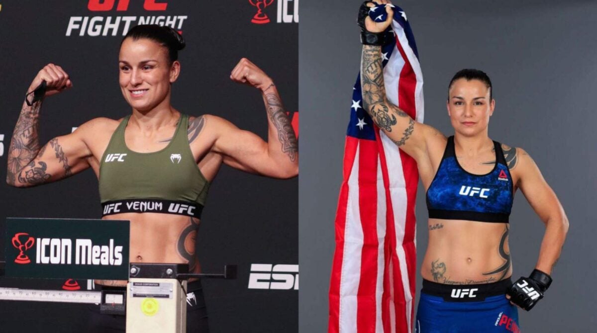 Raquel Pennington fights in the UFC