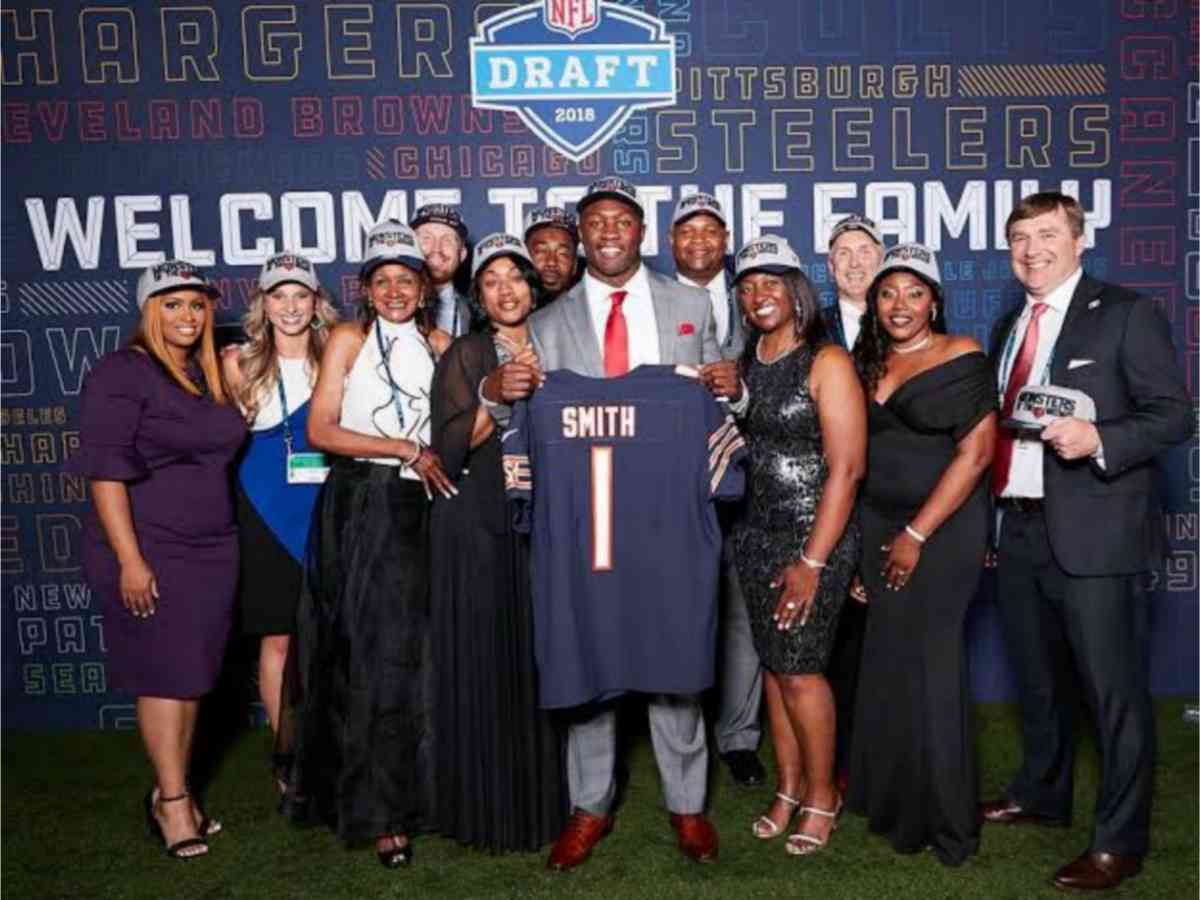 Raquon Smith and family at the 2018 NFL Draft