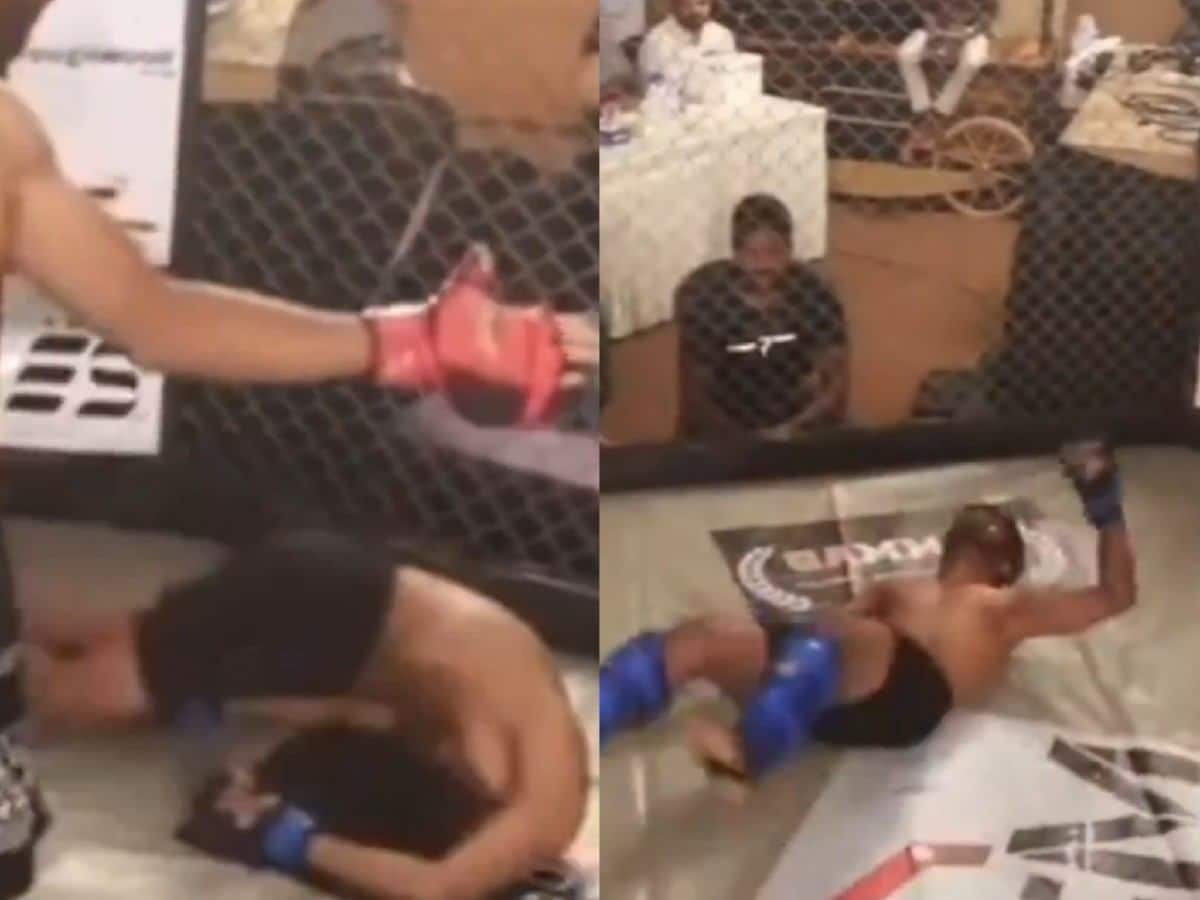 Watch: “Referee of the year”- Fans troll referee after fighter gets knocked out twice in regional MMA event