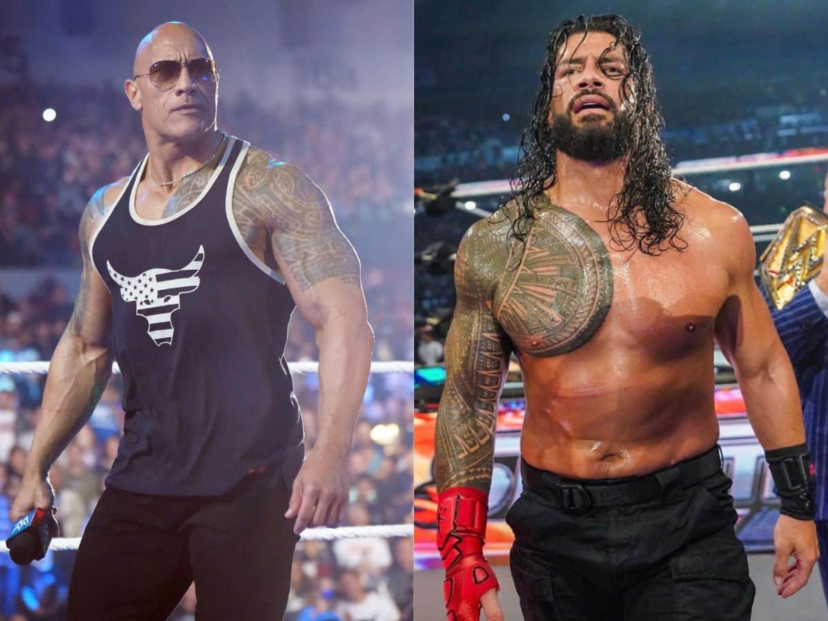 Roman Reigns reacts for the first time after Dwayne The Rock Johnson subtly teases dethroning him as 'The Head of the Table' 1 The Rock and Roman Reigns