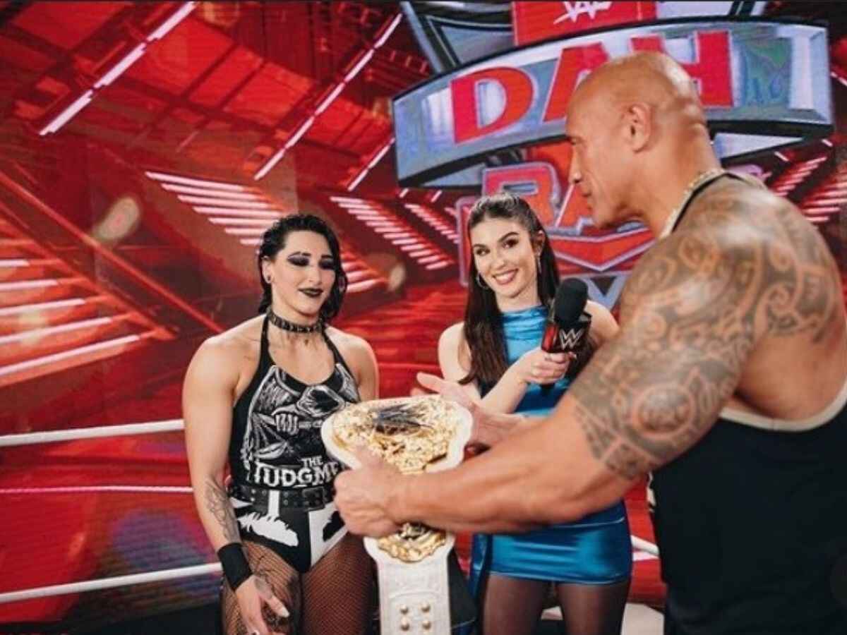 “Fun f*cking around backstage,” Dwayne The Rock Johnson opens up on his backstage interaction with Rhea Ripley at Day 1 Raw