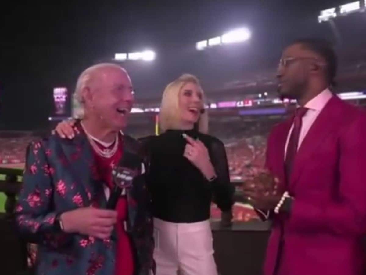 WATCH: WWE Hall of Famer Ric Flair spotted hyping the crowd at Raymond James Stadium as the Tampa Bay Bucs down Eagles