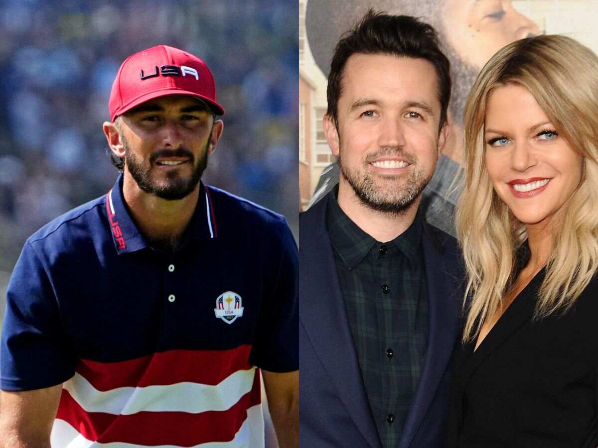 Rob McElhenney HILARIOUSLY seeks golf swing review from Max Homa at Farmers Insurance Open Pro-Am, faces unanticipated ROAST from wife Kaitlin Olson