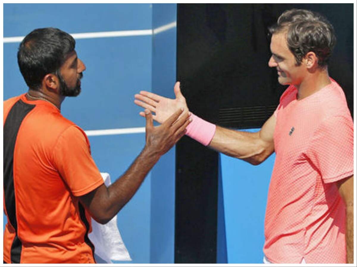 Roger Federer and Rohan Bopanna