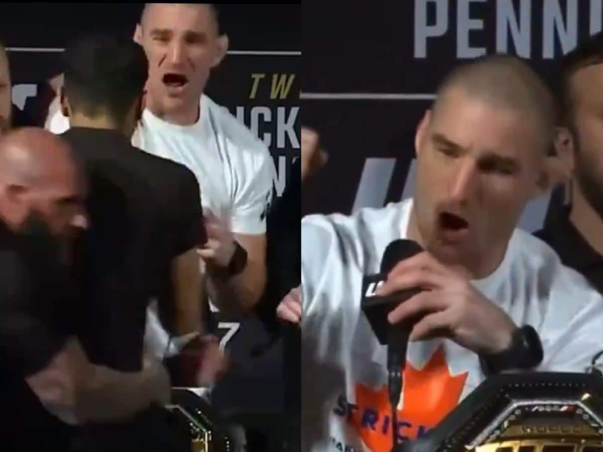 WATCH: “He doesn’t give a rat’s a**” – Canadian fan RUSHES to meet Sean Strickland after UFC champ’s controversial press run