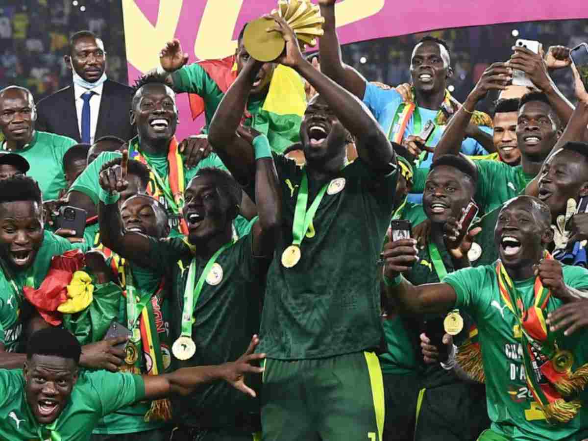 Senegal winning the 2022 African Cup of Nations