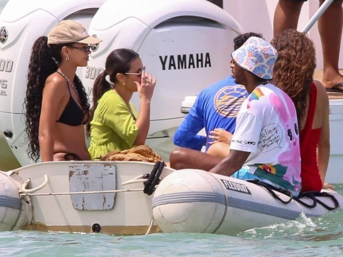 WATCH: Lewis Hamilton enjoys boat ride in Brazil with rumored GF Juliana Nalu who scorches in black bikini