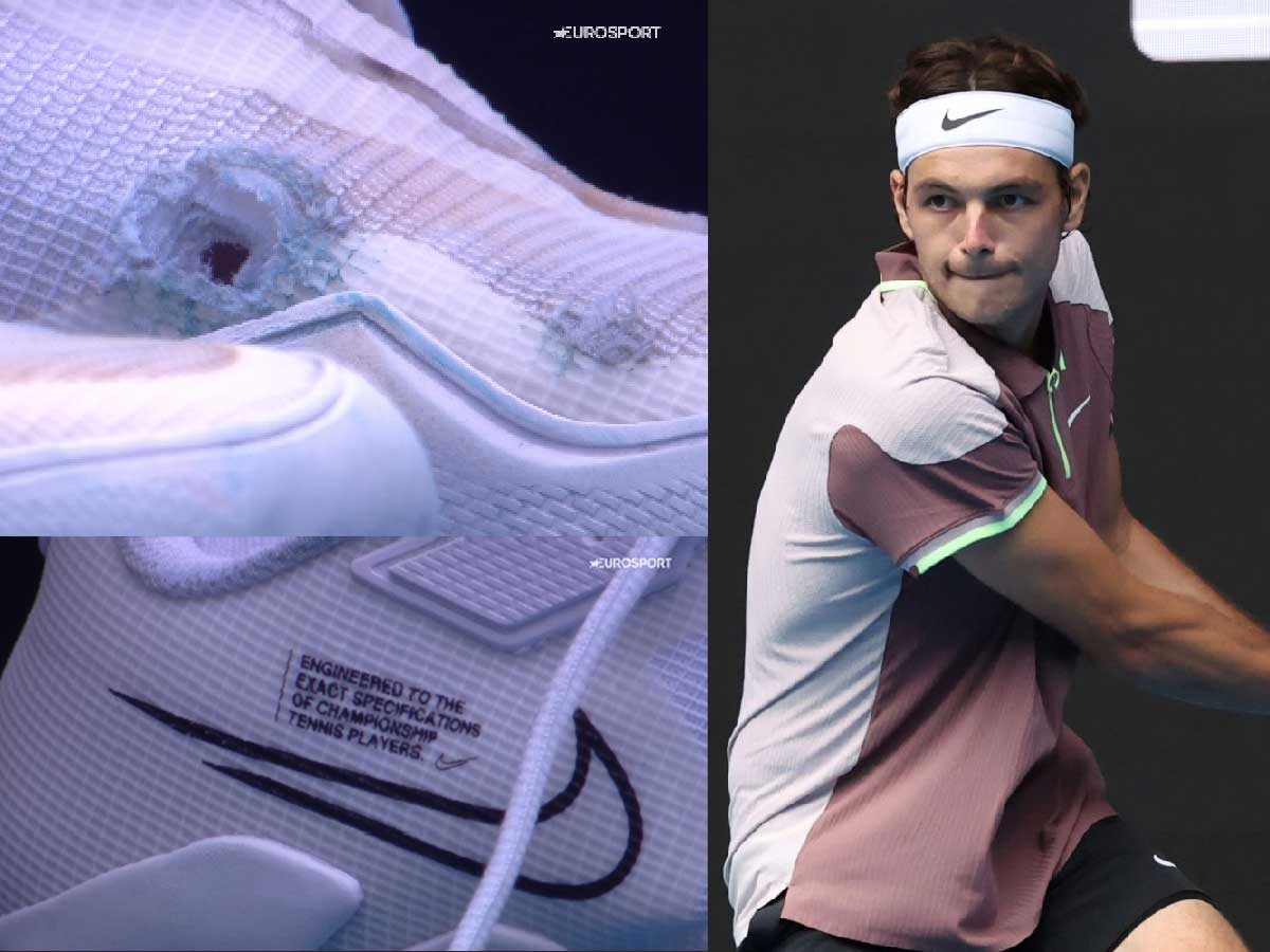 “Don’t give a f**k about tennis anymore!” – Nike’s ironic tagline on Taylor Fritz’s torn shoes has fans questioning the credibility of the $153 billion sportswear brand