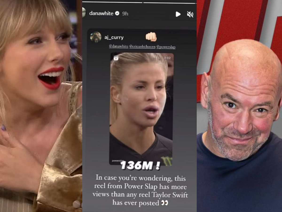 $1.1 Billion worth Taylor Swift beaten by Dana White’s Power Slap on Instagram reels