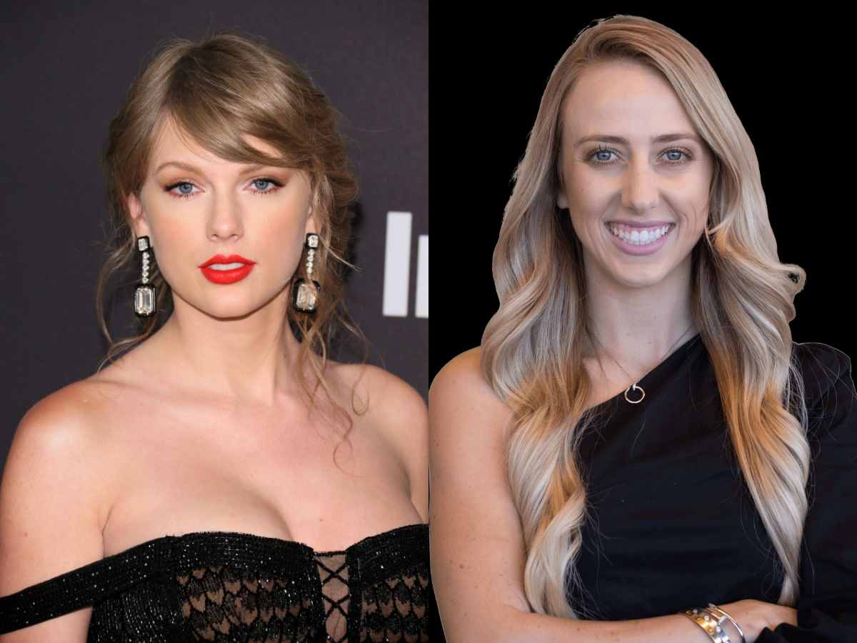 Taylor Swift (L) and Brittany Mahomes (R)