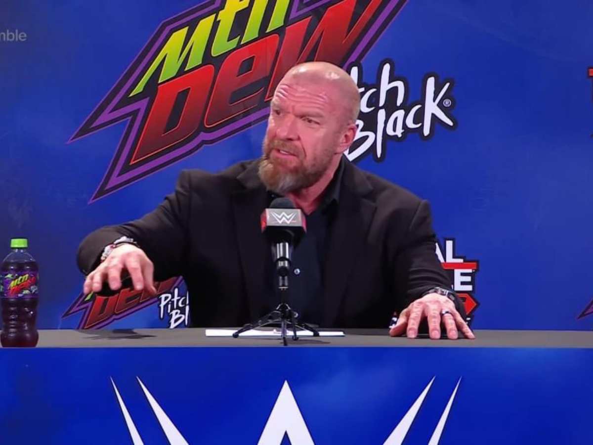 Triple H in a press conference 