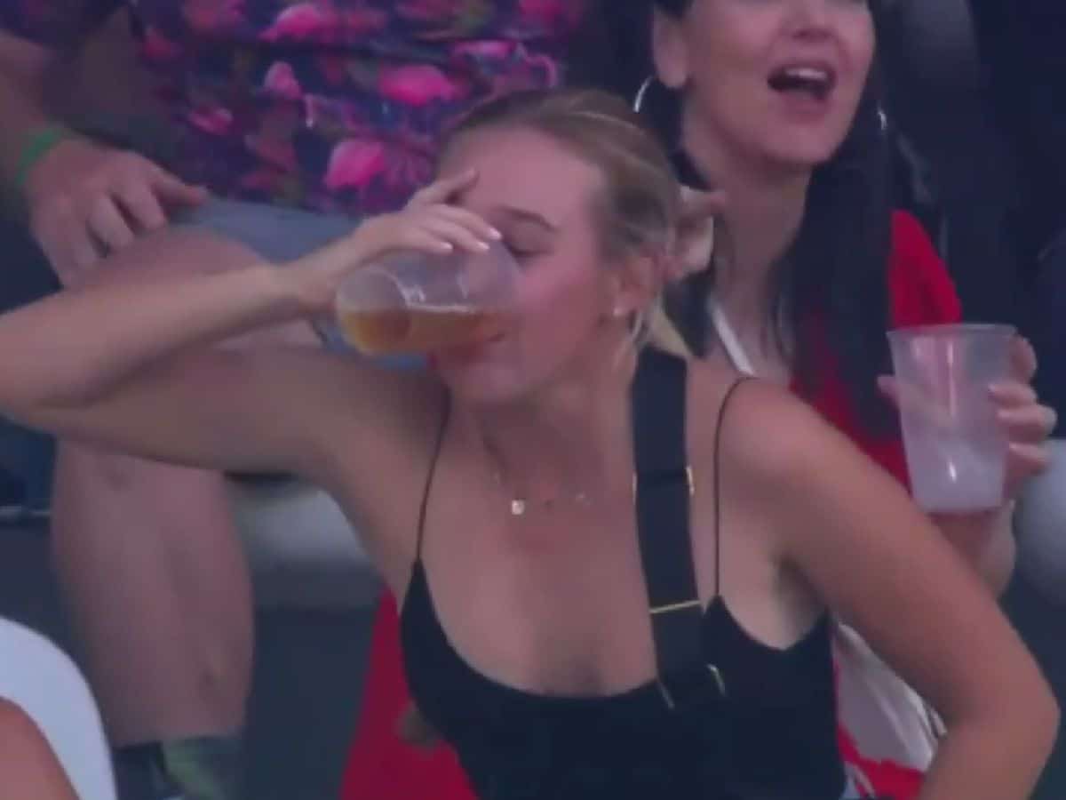 WATCH: “New status unlocked: Legendary”- Girl chugging 2 glasses of BEER in one gulp during SA20 takes the internet by storm