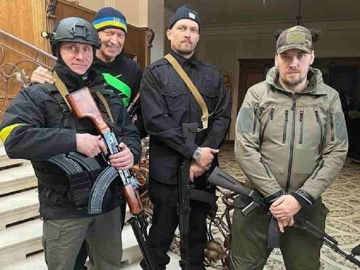 Usyk returned to his country of Ukraine to help aid in the war