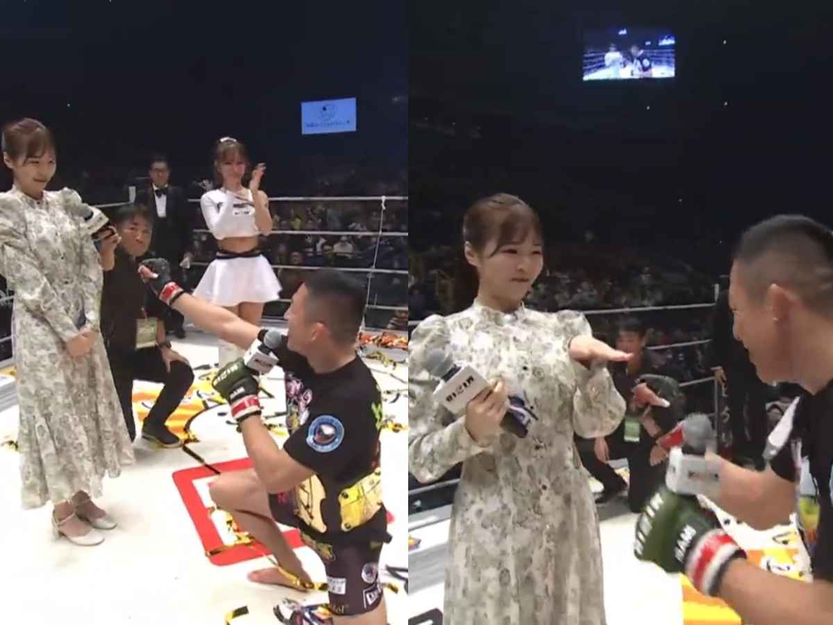 WATCH: “Winning in the ring and life” – MMA legend Kyoji Horiguchi proposes to girlfriend after becoming flyweight champion at RIZIN promotion