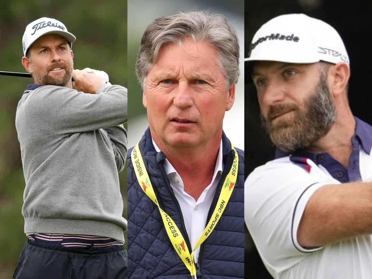 Webb SImpson, Brandel Chamblee and Dustin Johnson