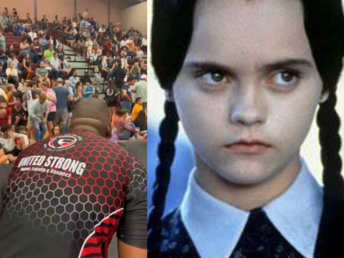 Fans react to 'Wednesday Addams' character reffing an MMA match