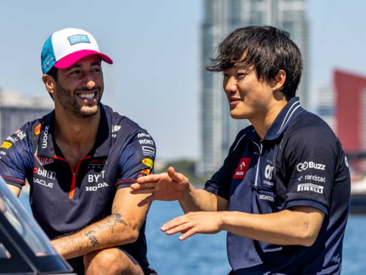 Daniel Ricciardo and Yuki Tsunoda