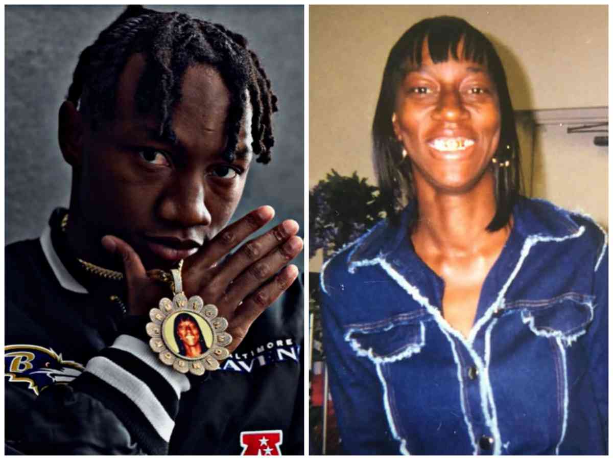 Zay Flowers wears a special photo locket with his mother's picture