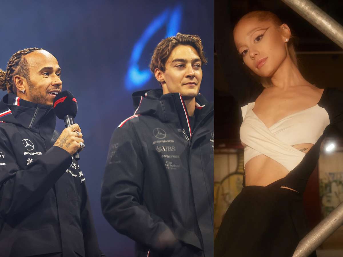 “This is so iconic” – Fans thrilled as Lewis Hamilton and George Russell hop on $240 million worth pop icon Ariana Grande’s latest trend