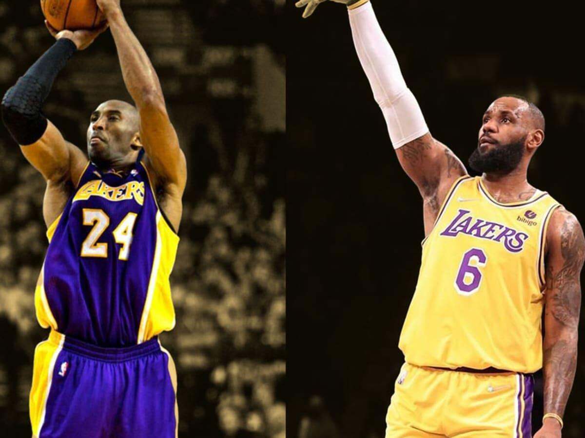 Kobe Bryant and LeBron James, two icons of the LA Lakers franchise (Via Basketball Network)