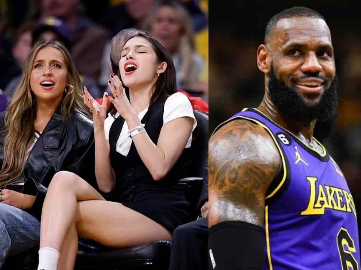 “What’s Olivia Rodrigo saying?” – Pop singer eyeing LeBron James during NBA game goes VIRAL; fans hilariously react to clip