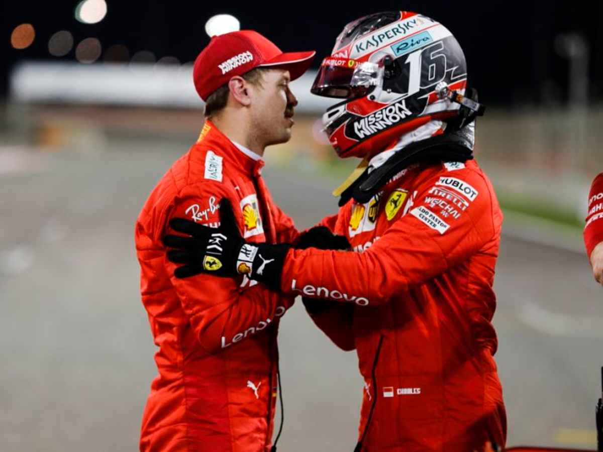 Sebastian Vettel and Charles Leclerc