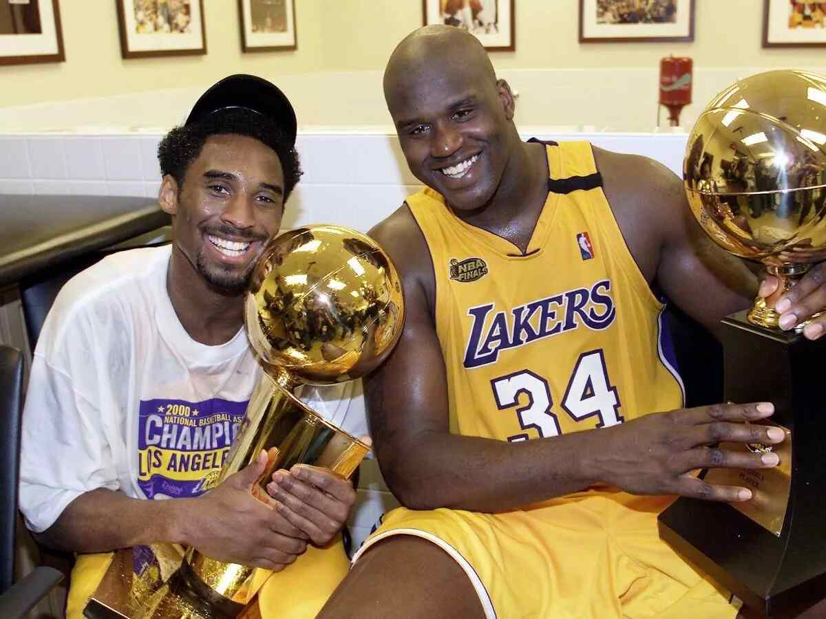 Kobe Bryant and Shaquille O'Neal (Via The Mirror)