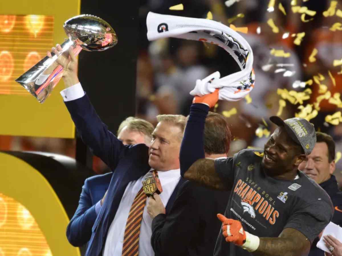 The Broncos celebrate Super Bowl 50 victory