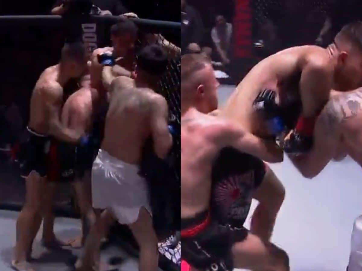 Fans react to MMA fighter winning a 3 vs. 1 bout