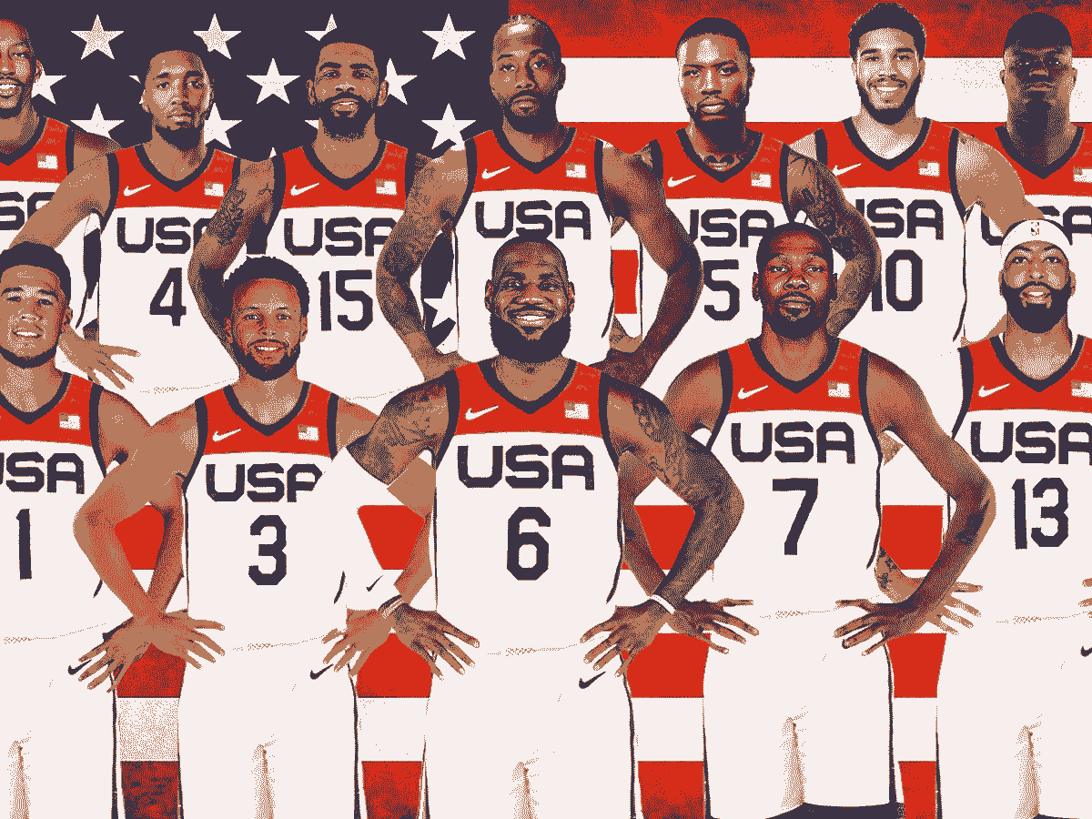 USA National Basketball team for the 2024 Olympics (Via Fadeaway World)