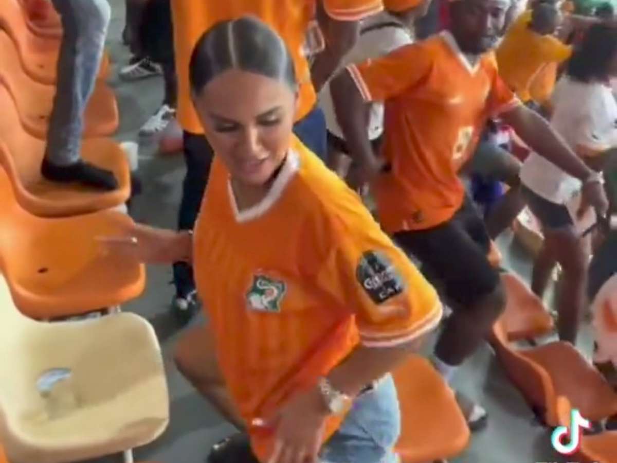 WATCH: “Bro couldn’t focus” – Fans laugh at Ivory Coast supporter staring at dancing lady, internet roots for the Elephants to win AFCON