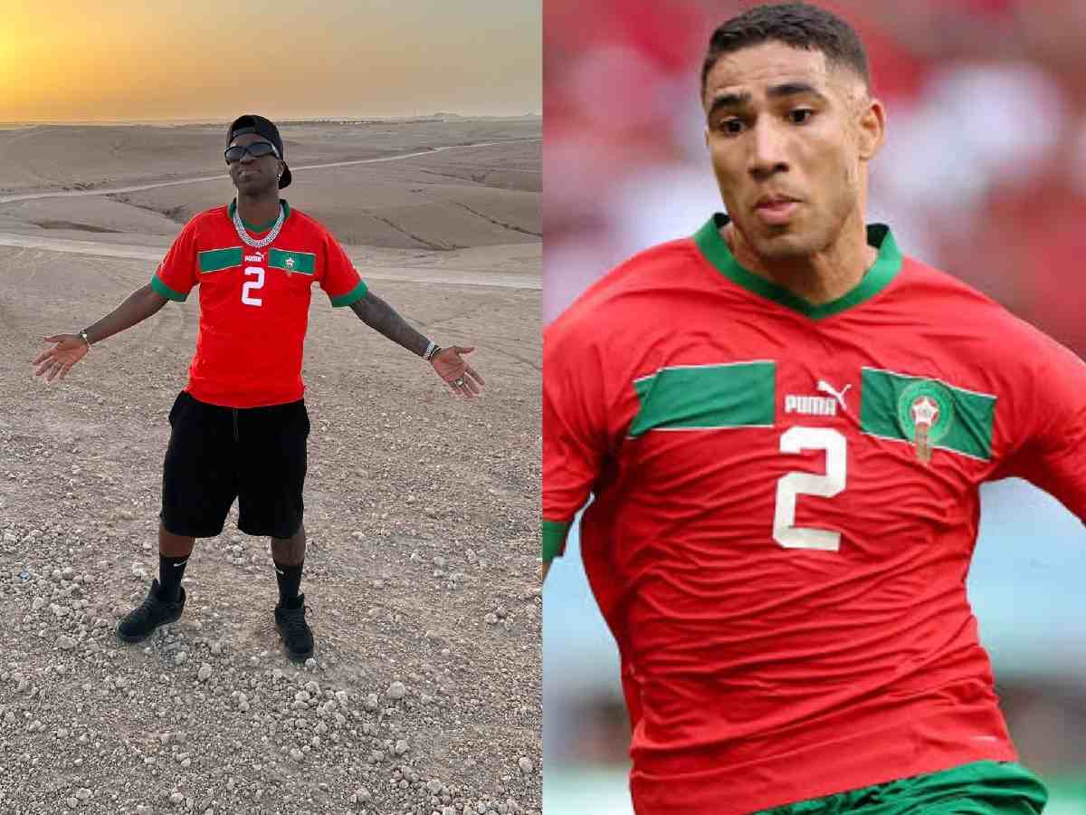 “Hakimi to Madrid?” — Internet takes notice as Los Blancos star Vinicius Jr dons Achraf Hakimi jersey while visiting Morocco