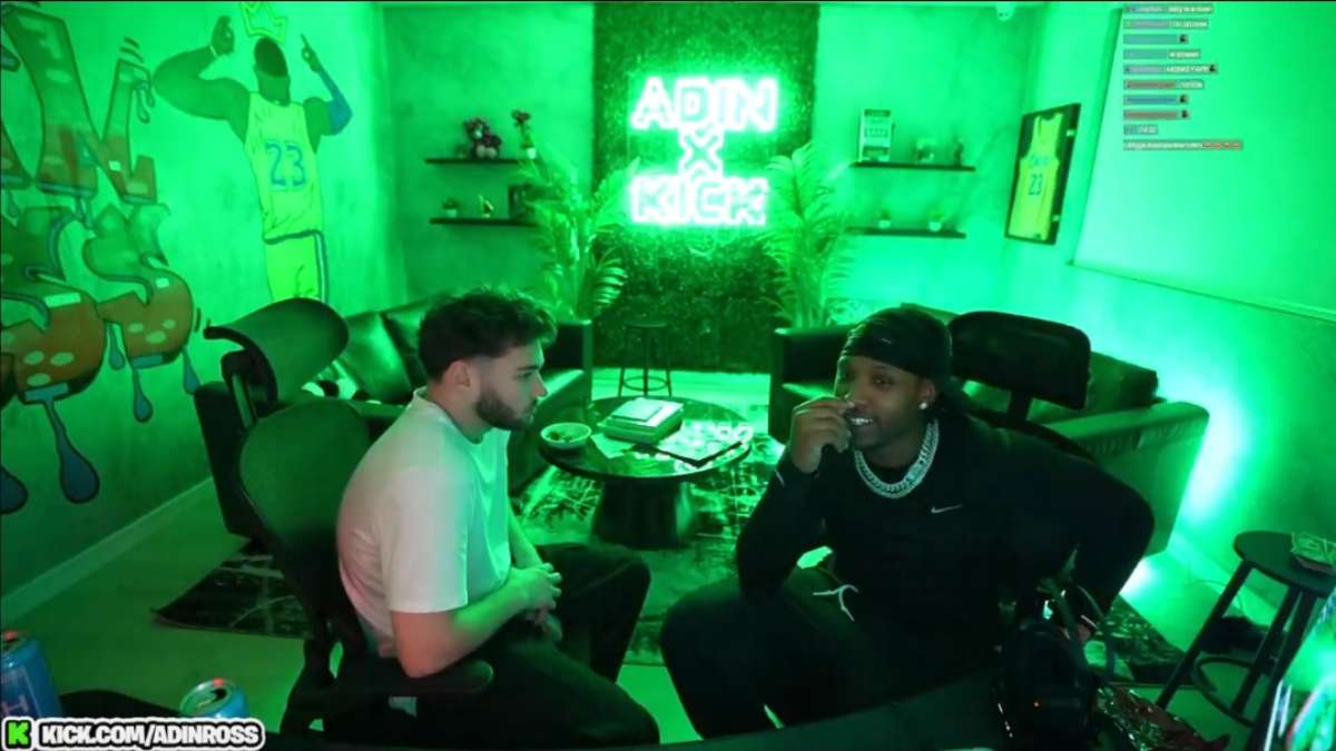 Adin Ross talking to Silky about getting denied entry into AMP (Image via kick.com/AdinRoss)