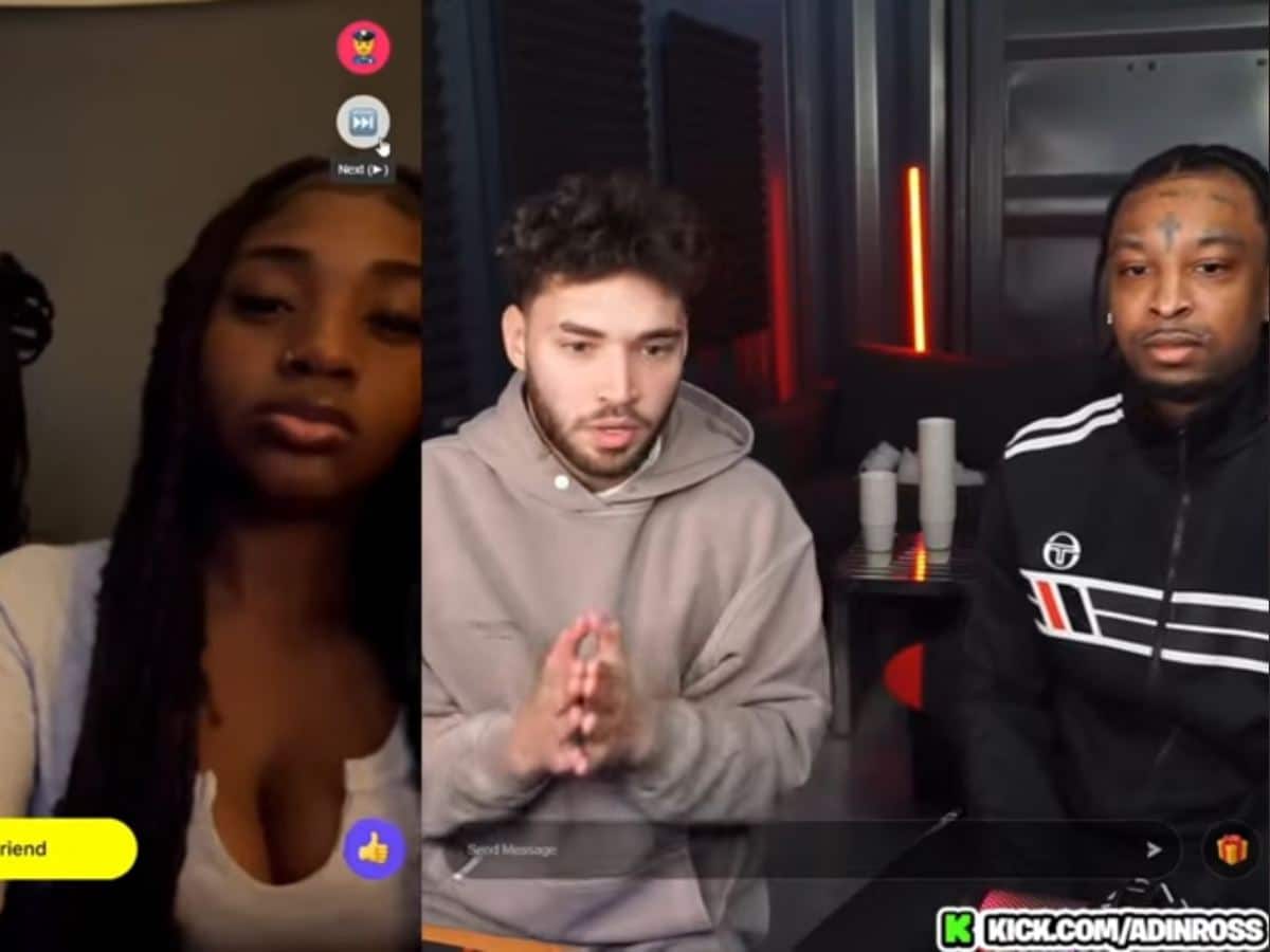 Adin Ross loses $5000 to 21 Savage after a girl on Monkey App rejected him and picked the rapper