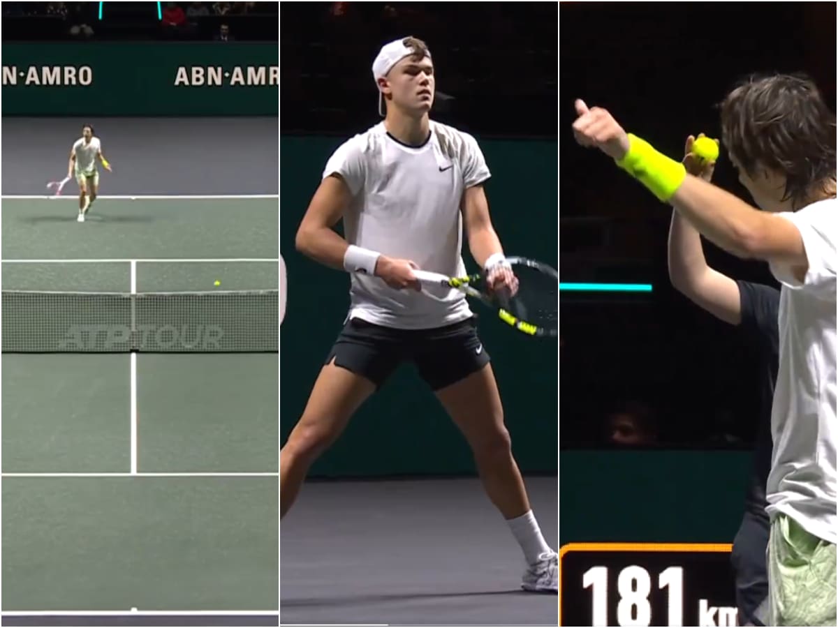 WATCH: Holger Rune shows gracious sportsmanship allowing Alexander Shevchenko a second first serve at Rotterdam