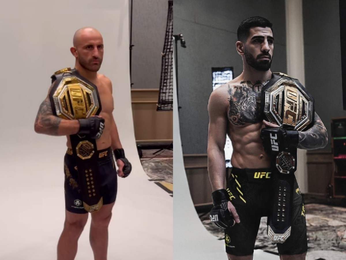 Alexander Volkanovski's title gold was up for grabs by Ilia Topuria before UFC 298, in all sense of the phrase