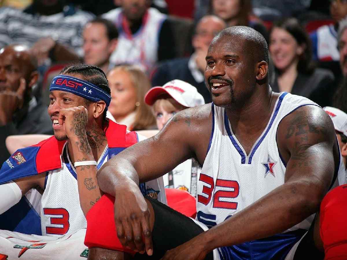 Allen Iverson did not include himself in his list, but joked that he would take the place of Shaquille O'Neal if needed