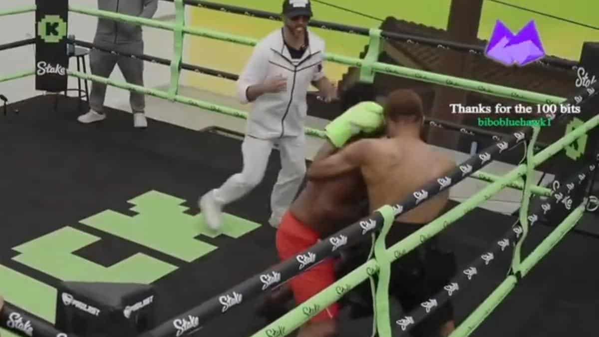 Watch: AlmightyJay throws up in the middle of his fight at Adin Ross' boxing card