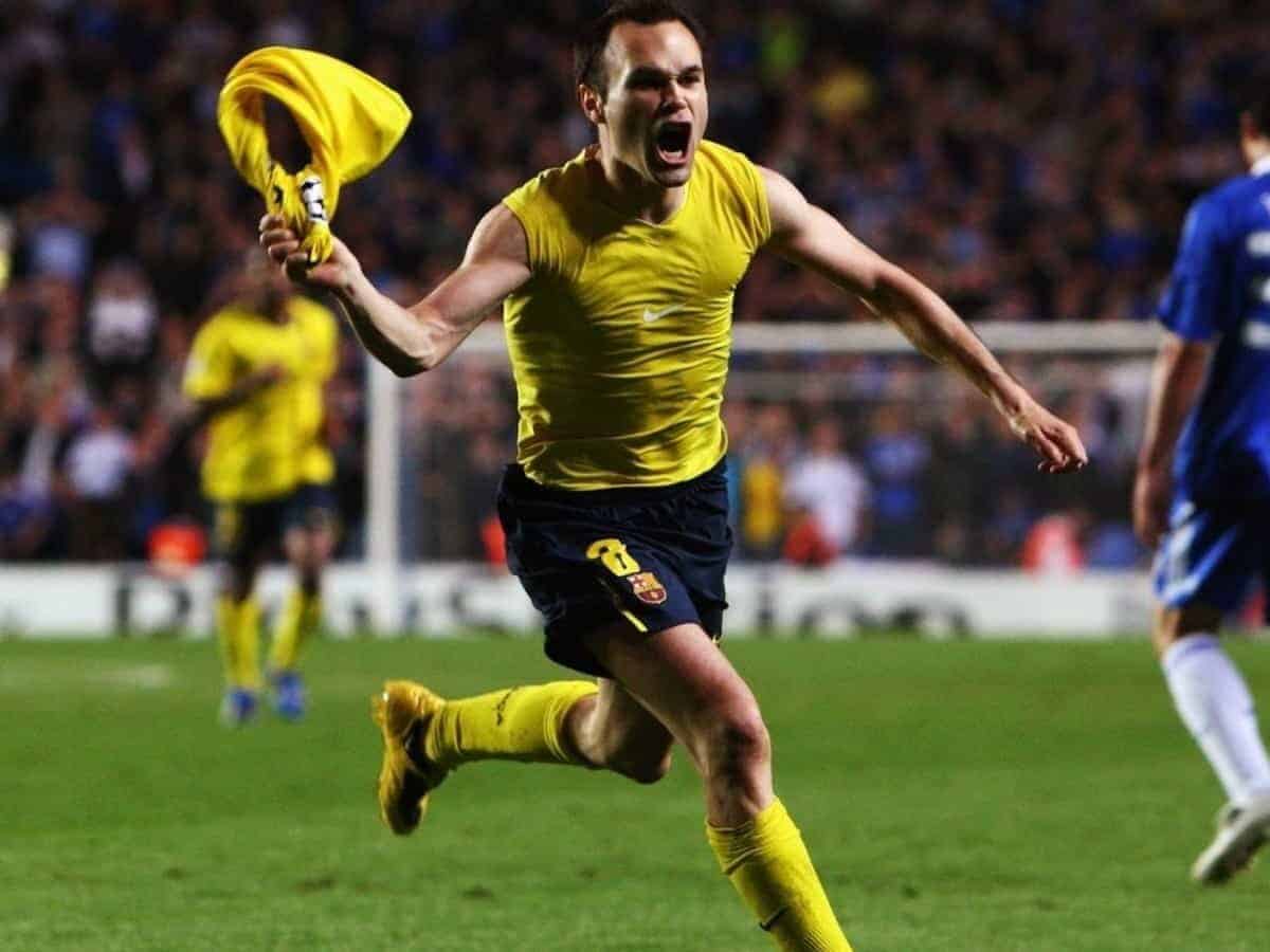 Andres Iniesta's away goal in Barcelona's infamous victory over Chelsea